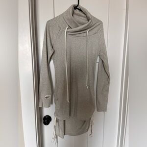 MISSLOOK Light Gray Cowl Neck Sweater